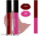 Professional Matte Liquid Mousse Beauty Lipstick Combo Pack Of 2 [Red Edition,Pink shade]