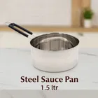 Steel Sauce Pan, 1.5 Ltr, Pack of 1
