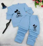 Hosiery Cotton Full Sleeves T-Shirt with Pant Clothing Set for Kids 