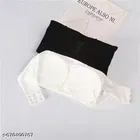 Viscose Lycra Solid Bras for Women, Black & White, Pack of 2 