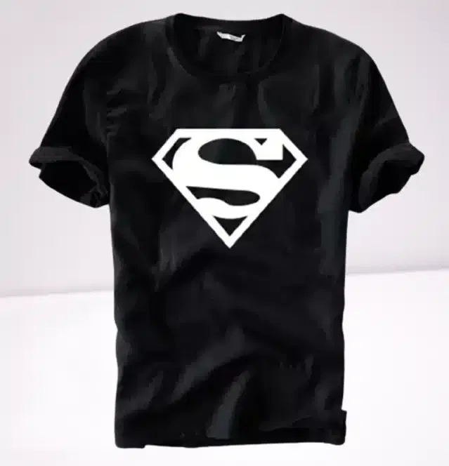 Half Sleeeves T-Shirt for Men (Black, L)