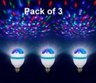 VH Rotatable Led Crystal Disco Bulb, Multicolor [Pack of 3]