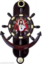 Plastic Jesus Wall Clock (Multicolor, 35 cm)