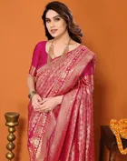 Banarasi Silk Zari Woven Saree for Women 