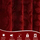 Velvet Emboss Red Door Blackout Curtain 7ft Pack of 1