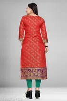 Jacquard Printed Kurti with Dupatta for Women 