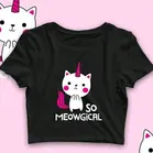 Printed Crop T-shirt for Women 