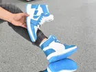 Ankle Length Boots for Men (Sky Blue, 8)