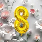 Foil Balloon for Birthday Celebration, No. 8 