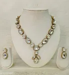 Alloy Necklace with Earrings for Women 
