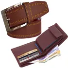 Synthetic Wallet with Formal Belt for Men 