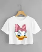 Printed Crop T-shirt for Women 