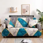 Homwatica 3 Seater Blue Marble Printed Elastic Sofa Cover 180X230Cm Pack Of 1