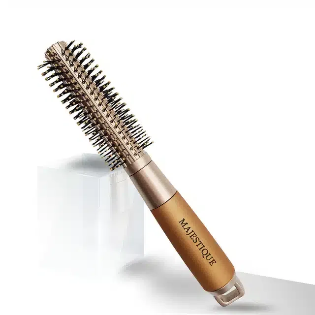 Majestique Ultra Soft Golden Round Hair Brush (B-91)