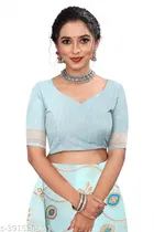 Cotton Linen Zari Woven Saree for Women 