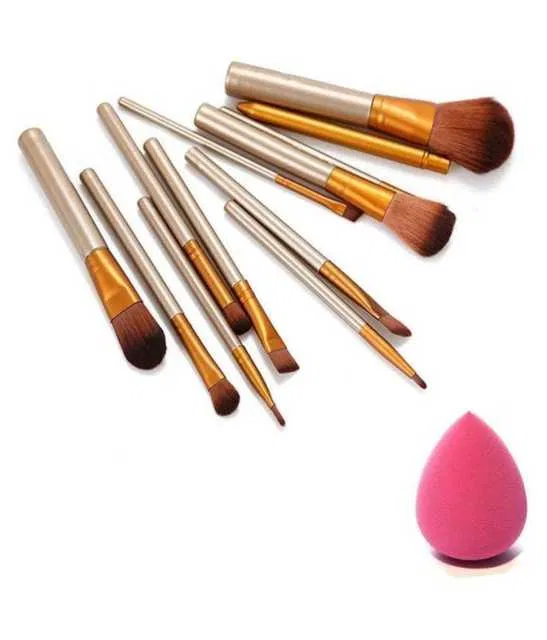 Lenon Makeup Accessory Beauty Blender with Brush Synthetic (Pack of 13) (50 g) (D290)