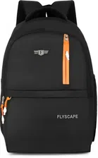 Polyester Laptop Backpack for Men & Women (Black & Orange, 30 L)