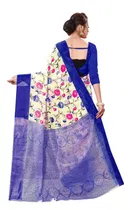 Cotton Linen Printed Saree for Women 