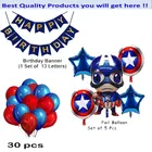 Captain America Theme Birthday Decoration,Navy Blue,Set Of 1