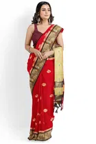 Silk Solid Saree for Women 