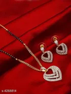 Alloy Mangalsutra with Earrings for Women 