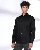Polyester Full Sleeves Solid Shirt for Men 
