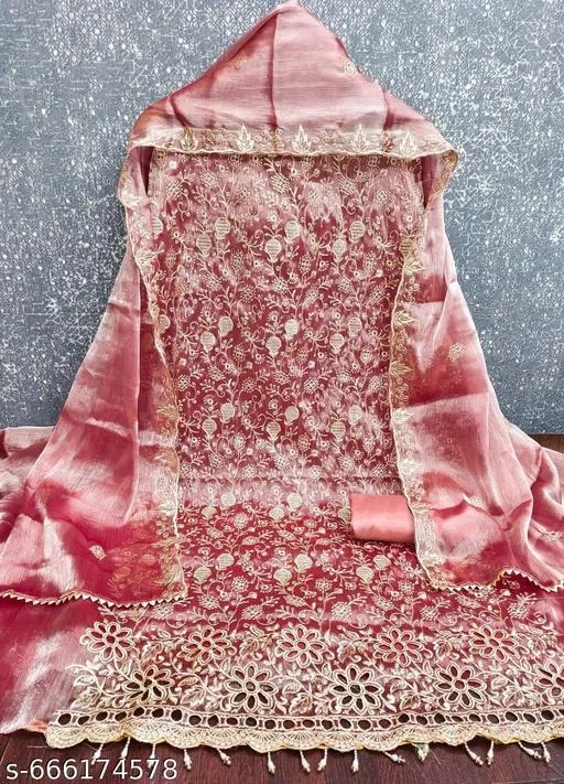 Embroidered Punjabi/All Over Suits for Women (Multicolor, 6.65 meter (XXL)
