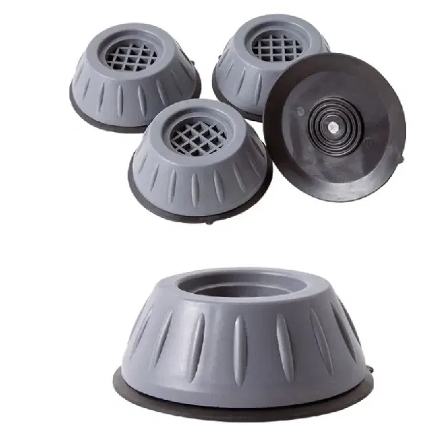 Rubber Anti Vibration Washing Machine Pads (Grey, Pack of 4)