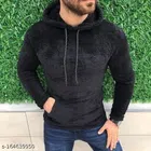 Hooded Sweatshirt for Men (Black, S)