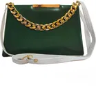 Heavy Golden Chain Solid Color Women Small Sling Bag 