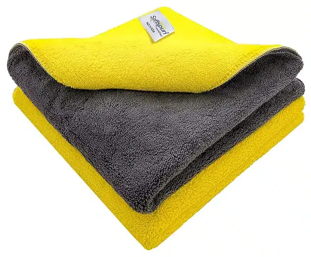 Microfiber Vehicle Washing Cloth  (Pack of 2, Assorted)