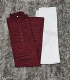 Khadi Cotton Solid Kurta with Pyjama for Men 