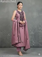 Embroidered Punjabi/All Over Suits Semi-Stitched Suits 