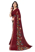 Georgette Printed Saree for Women 