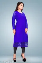 Net Kurti for Women,  Blue  