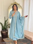 Embroidered Anarkali Kurta Set for Women 