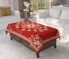 Furnishing Hut Floral Self Design Cotton 4 Seater Center Red Table Cover 36x54in