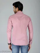 Polycotton Solid Shirts for Men, Coral 