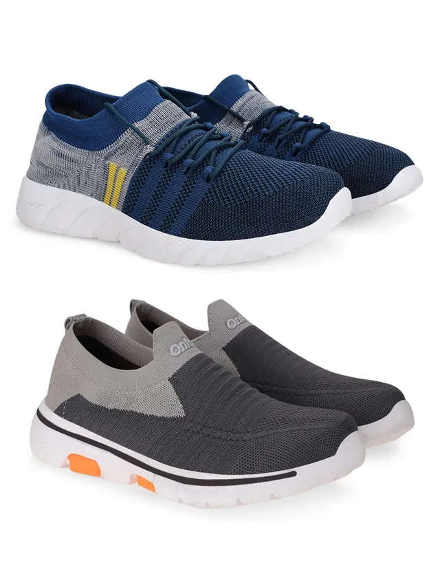 Sports Shoes for Men (Multicolor, 9) (Set of 2)