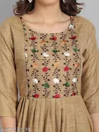 Botanical Embroidered Maternity Kurti 