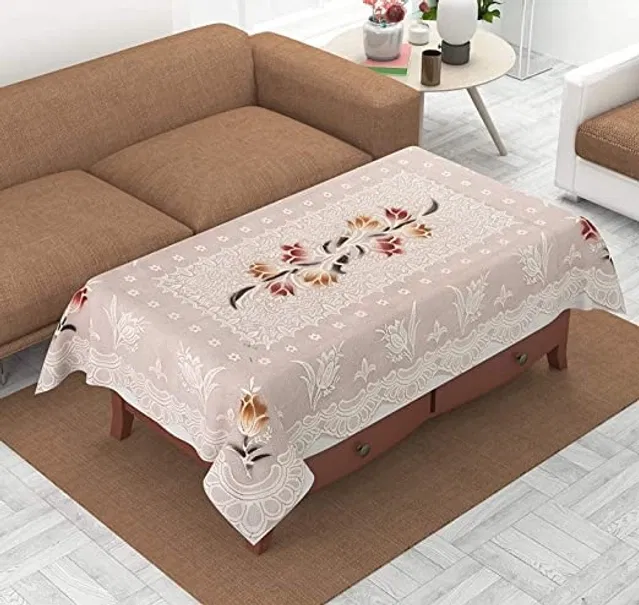 PVC Printed 4 Seaters Table Cover (Multicolor, 40x60 inches)