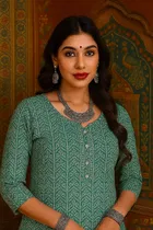 Rayon Printed Kurti for Women 