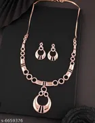 Alloy Necklace with Earrings for Women 
