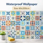 Indian Royals Multicolour Tiles Luxury High Glossy  WaterProof , Stain Resistance Wallpaper 