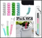 Rubber Spiral 4 Pcs Mobile Cable Protectors 