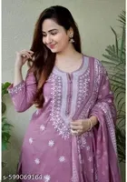 Ethnic Motif A-line Kurta Set for Women 