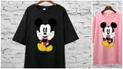 Cotton Blend T-shirt for Women, Pink & Black, Pack of 2 