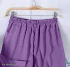 Polyester Solid Clothing Set for Girls, Voilet 