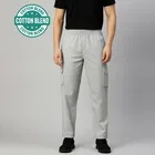 Cotton Blend Regular Fit Track Pants for Men 