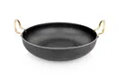 BRODEES Iron Kadahi 30 Cm Dia Flat Bottom Kadhai 30 cm diameter 